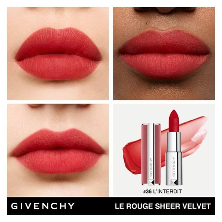 Givenchy Le Rouge Sheer Velvet - Matte Lipstick No. 36 L'Interdit