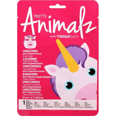 Mască Pretty Animalz Unicorn – mască din țesătură împotriva imperfecțiunilor