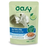 Oasy Straccetti in Hühner-Reis-Soße für Welpen und Junghunde, 100 g