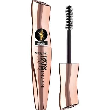 Máscara de pestañas «Deborah 24-Hour Instant Maxi Volume» con ceramidas