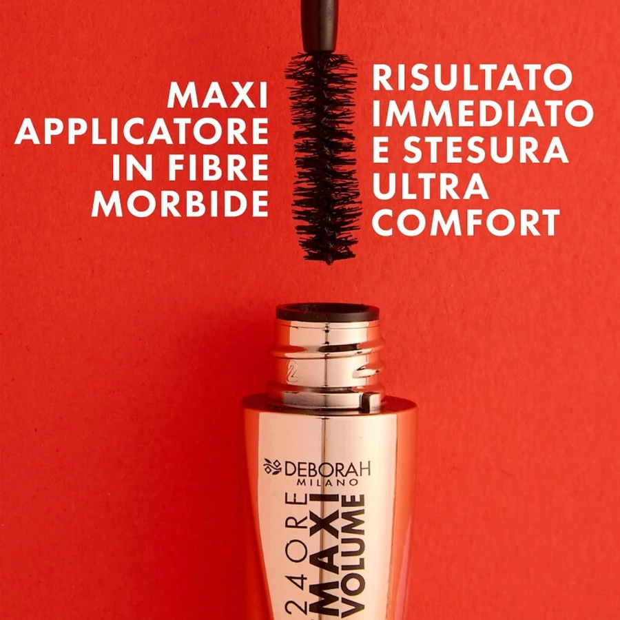 Máscara de pestañas «Deborah 24-Hour Instant Maxi Volume» con ceramidas