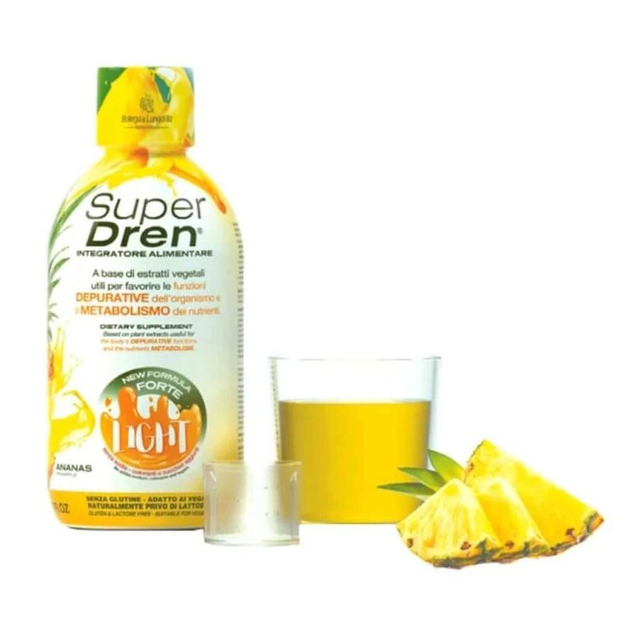 Super Dren con sabor a piña, 500 ml - Complemento para la desintoxicación y el metabolismo