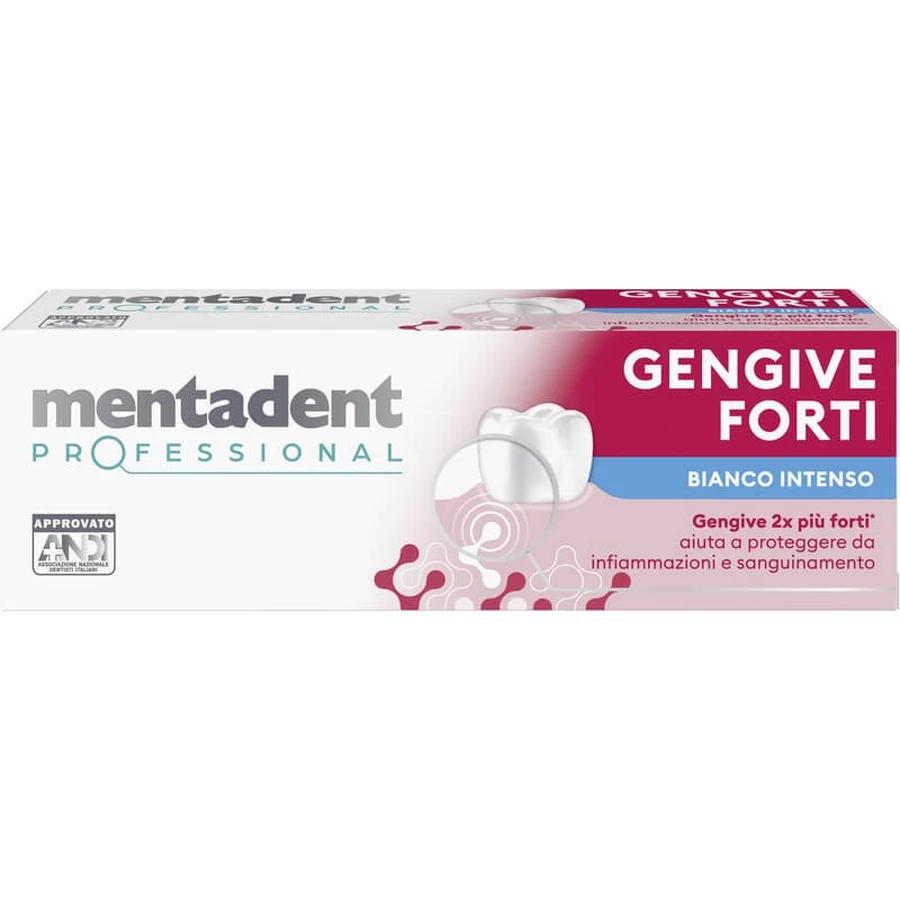 Mentadent Professional - Dentifrice pour des gencives solides, blancheur intense, 75 ml
