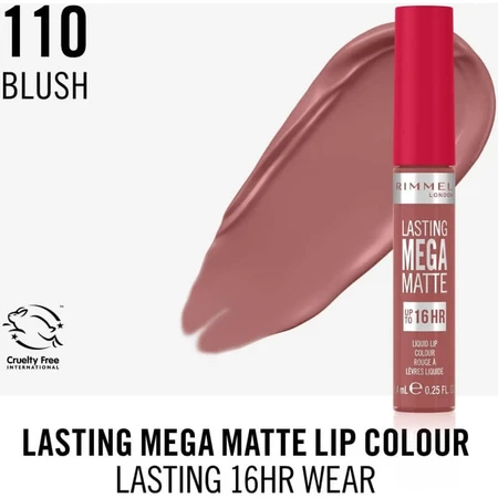 Rimmel Lasting Mega Matte – Flüssig-Lippenstift Nr. 110 Blush
