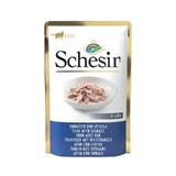 Schesir Baby Tuna and Sea Bass Fillets in Jelly - Wet Food for Adult Cats, 85 g