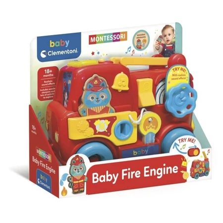 Camión de bomberos Montessori de Clementoni para bebés - Centro de actividades para niños a partir de 18 meses