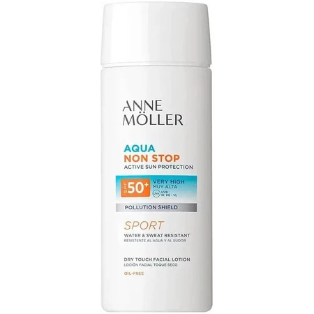 Anne Moller Gezichtszonnebrandcrème SPF 50+ Dry-Touch Lotion Aqua Non-Stop Sport Zeer hoge bescherming 75 ml