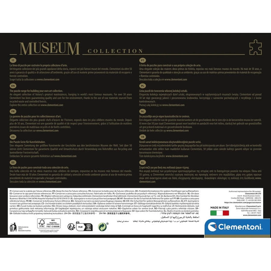 Colección del Museo Clementoni: «En un café», de Degas — Rompecabezas de 1.000 piezas para adultos, 70 x 50 cm