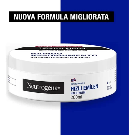Neutrogena Fast-Absorbing - Vochtinbrengende crème voor de normale en droge huid, 200 ml