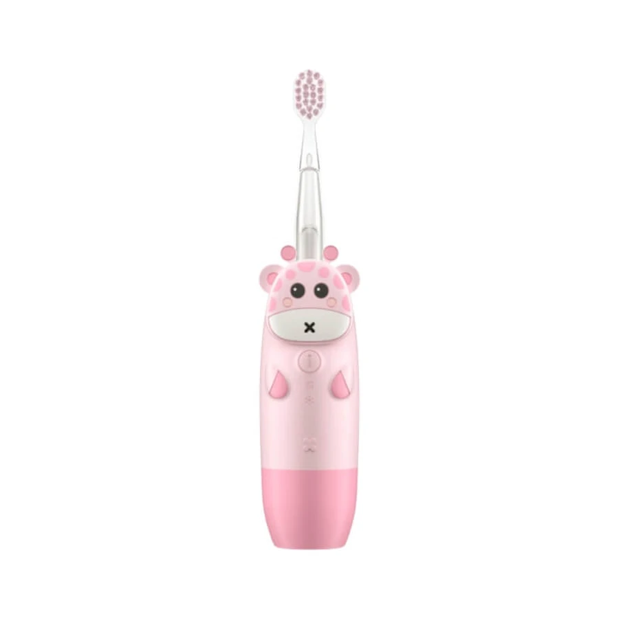 Innogio Gio giraffe rosa - spazzolino sonico per bambini con testina luminosa 7 colori