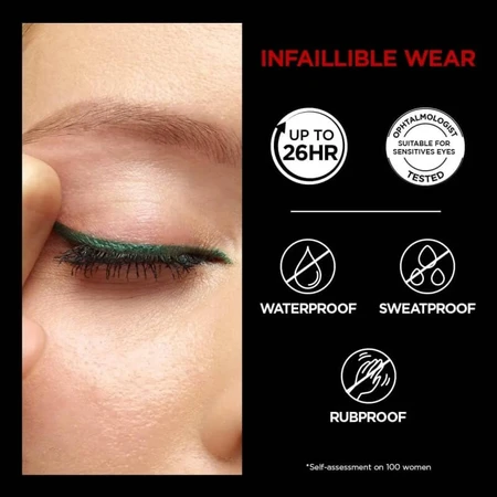 L'Oréal Paris Infaillible 36h Grip Liner – Automatischer Gel-Eyeliner Nr. 03 Taupe-Grau