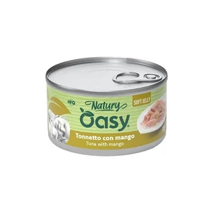 Oasy Wet Cat Natury Soft Jelly Tonnetto mit Mango – Ergänzungsfuttermittel für ausgewachsene Katzen, 85 g