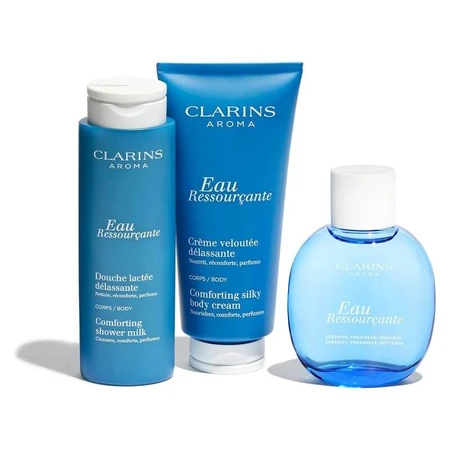Clarins Aroma Eau Ressourçante Douce Lactée Délassante - Crema de ducha nutritiva y relajante, 200 ml