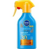 Nivea Sonnenschutzspray mit LSF 30 „Sun Protect &amp; Bronze“ mit doppelter Wirkung, 250 ml
