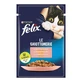 Purina Felix Salmon and Zucchini Treats - Complete Food for Adult Cats, 85 g