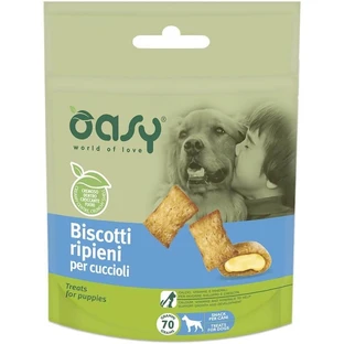 Oasy hondensnacks: gevulde koekjes – aanvullende voeding voor puppy's, 70 g