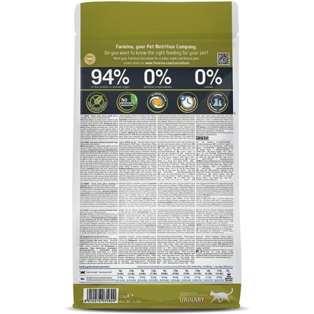 Farmina N&amp;d Quinoa Urinary Pato, quinoa, arándano rojo y manzanilla - Alimento completo para gatos adultos con problemas urinarios, 1,5 kg