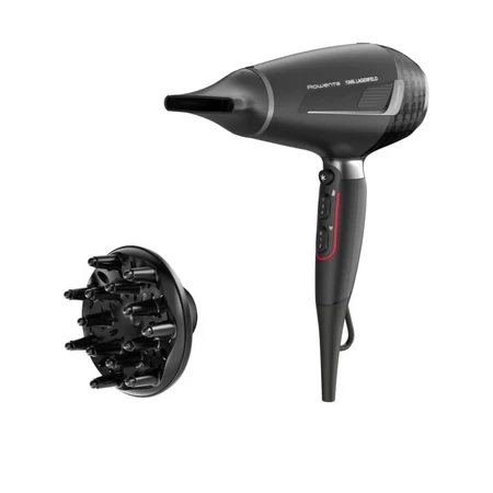 Secador de pelo Rowenta X Karl Lagerfeld K/Pro Stylist, motor de CA profesional de 2200 W, secado ultrarrápido - Negro