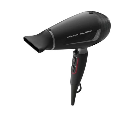 Secador de pelo Rowenta X Karl Lagerfeld K/Pro Stylist, motor de CA profesional de 2200 W, secado ultrarrápido - Negro