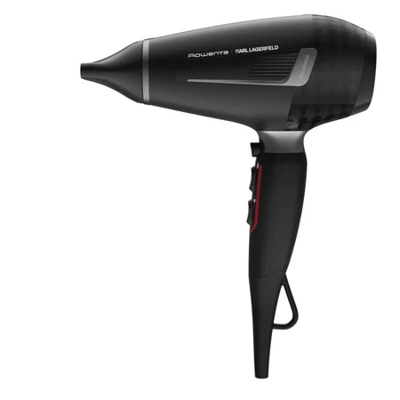 Secador de pelo Rowenta X Karl Lagerfeld K/Pro Stylist, motor de CA profesional de 2200 W, secado ultrarrápido - Negro