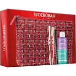 Deborah Kit : Look parfait - Mascara « Instant Maxi Volume » + Crayon pour les yeux noir 24 heures + Démaquillant biphasé + Pochette