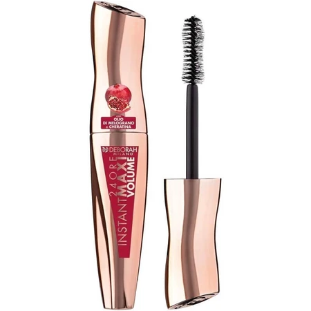 Deborah Kit : Look parfait - Mascara « Instant Maxi Volume » + Crayon pour les yeux noir 24 heures + Démaquillant biphasé + Pochette