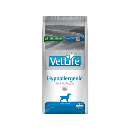 Farmina Vet Life Hypoallergenic Varkensvlees en Aardappel - Compleet voer voor honden met voedselintoleranties en huidaandoeningen, 12 kg