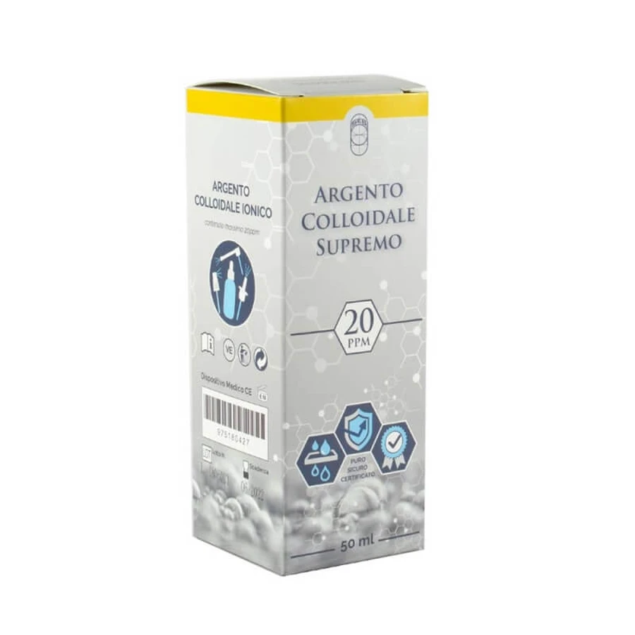 Supreme Ionic Kolloidales Silber 20 ppm – Medizinprodukt mit antibiotischen und antibakteriellen Eigenschaften, 50 ml
