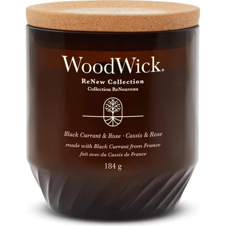 Woodwick Black Currant &amp; Rose – Duftkerze, mittelstark, 181 g