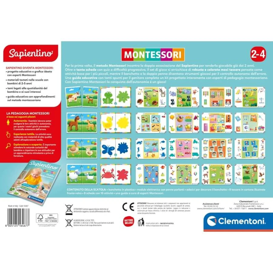 Clementoni Sapientino Montessori - Educatieve speelset voor kinderen van 2 tot 4 jaar