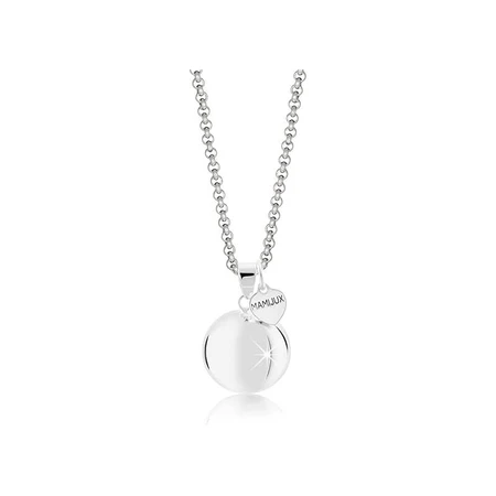Mamijux Call the Angels - Stalen ketting met verzilverde hartvormige hanger