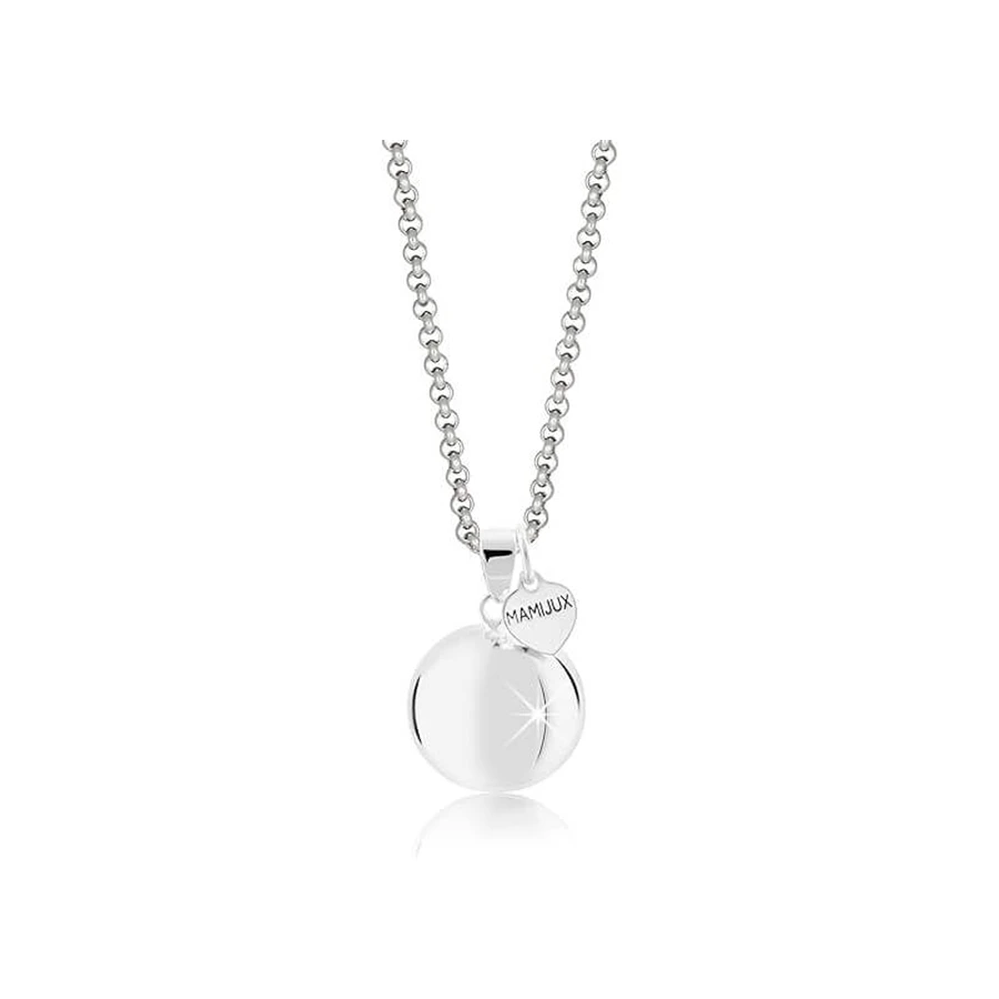 Mamijux Call the Angels - Stalen ketting met verzilverde hartvormige hanger