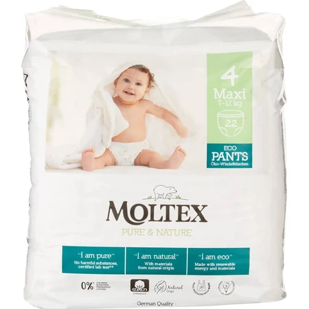 Pañales de entrenamiento Moltex 22, talla 4 (7–12 kg)