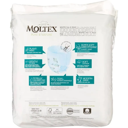 Pañales de entrenamiento Moltex 22, talla 4 (7–12 kg)