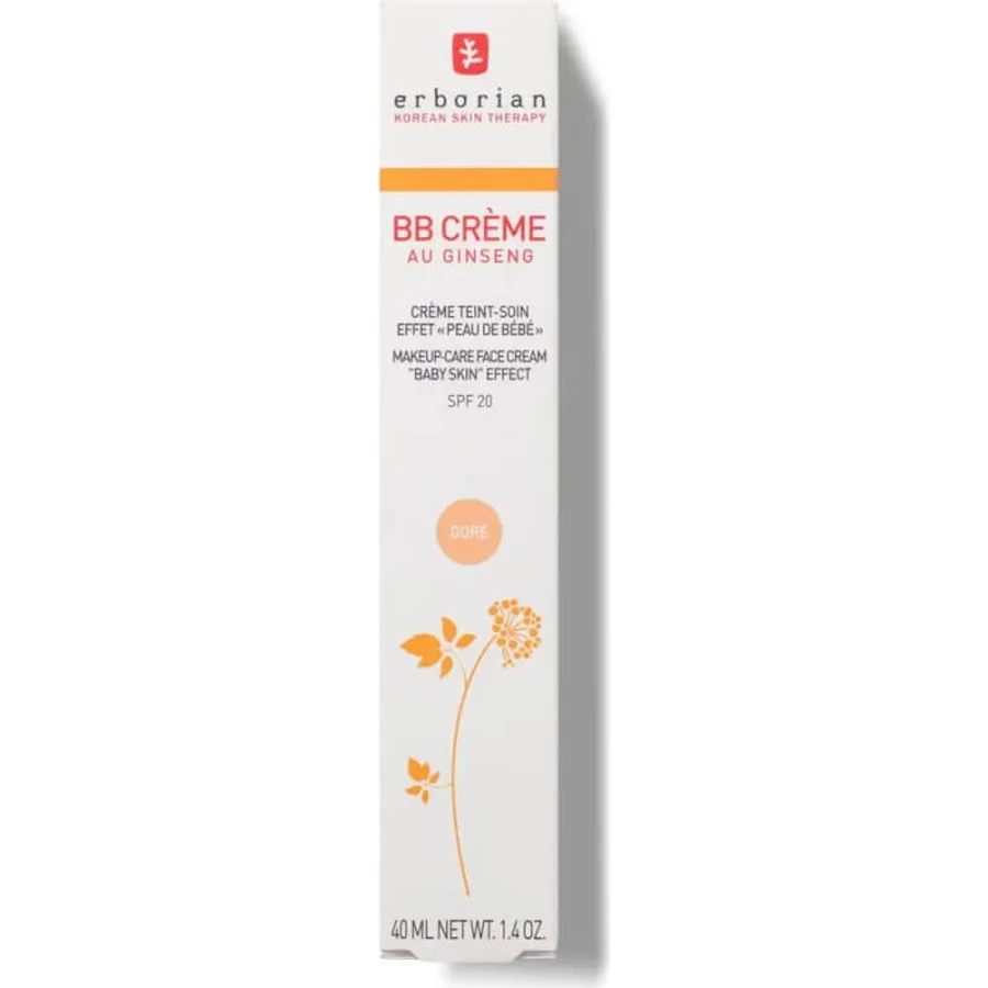 Erborian Ginseng BB Cream - Korean Tinted Moisturizer SPF 20, 40 ml - Doré