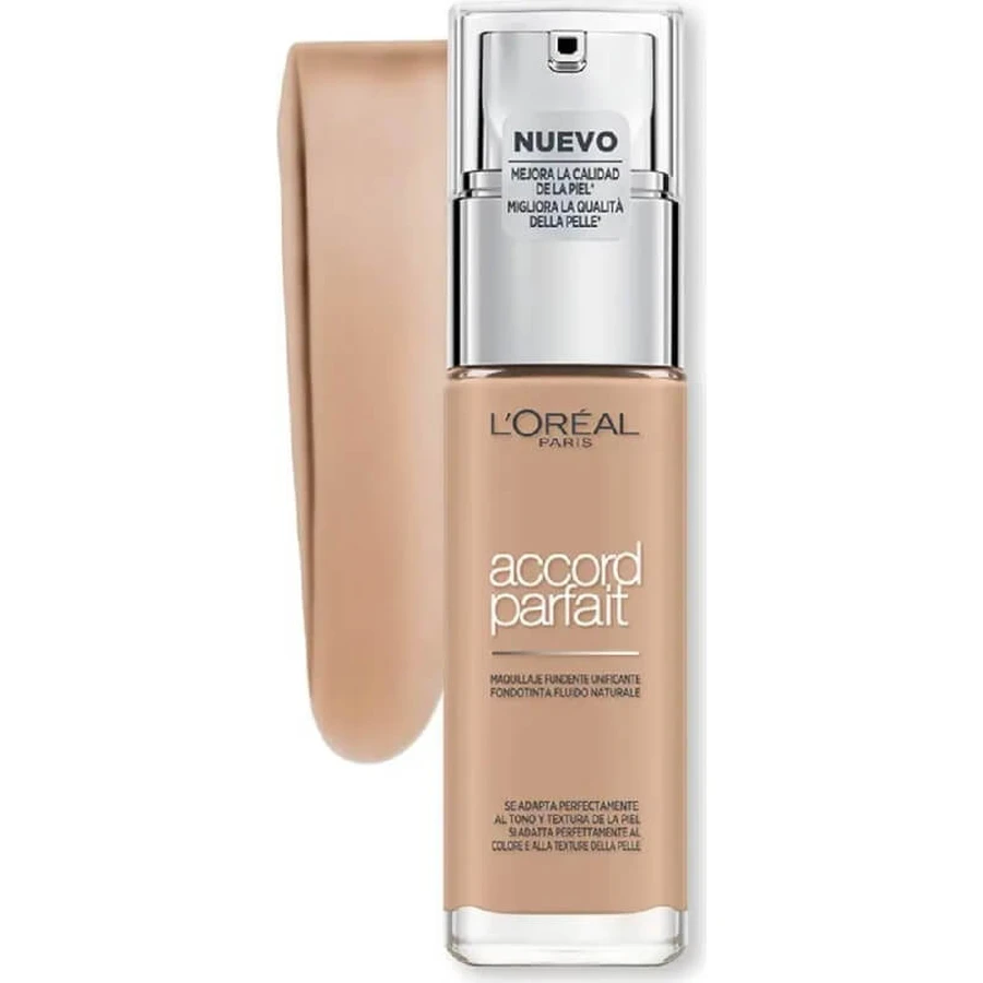 Base de maquillaje Accord Parfait de L'Oréal Paris - Base de maquillaje líquida - N.º 4N Beige