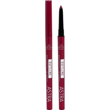 Astra Outline Waterproof Lip Pencil - Retractable Lip Pencil No. 08 Royal Burgundy
