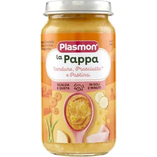 Plasmon Babynahrung – Gemüse, Schinken und kleine Nudeln, 200 g