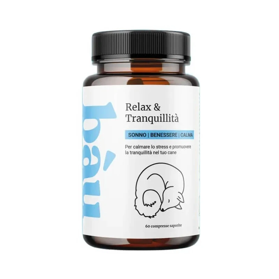 Bau Relax & Tranquility Cosmetics 60 comprimés - aliment complémentaire pour chiens favorisant un meilleur sommeil