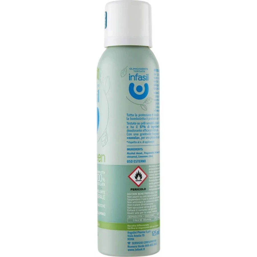 Infasil Deo Green Fresh Scent - Desodorante en spray, 125 ml
