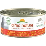 Almo Nature HFC Natural Chicken and Shrimp - Complete Wet Food for Adult Cats, 150 g