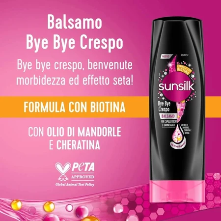 Sunsilk Bye Bye Frizz - Acondicionador para cabello encrespado y dañado, 200 ml