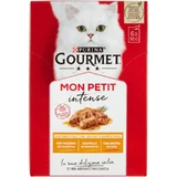 Purina Mon Petit Intense Pato, Pollo y Pavo - Comida húmeda para gatos, 6 x 50 g