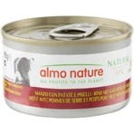Almo Nature HFC Carne de ternera con patatas y guisantes - Pienso húmedo complementario para perros adultos, 95 g