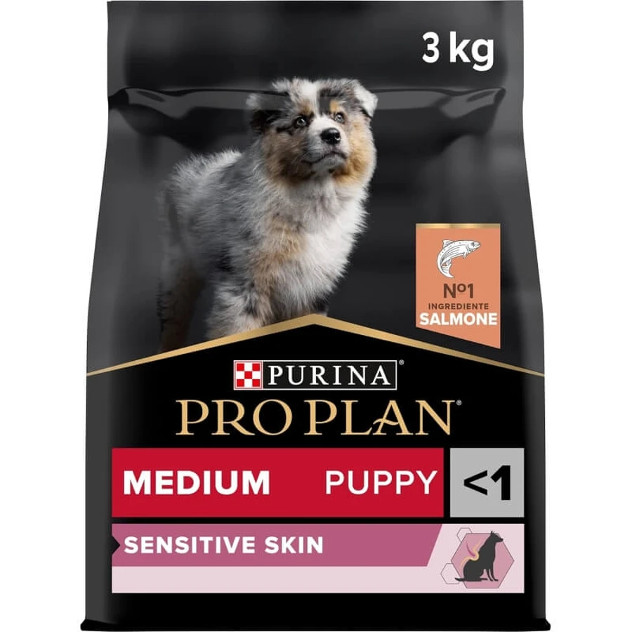 Purina Pro Plan Medium Puppy Sensitive Skin met zalm - Compleet hondenvoer, 3 kg