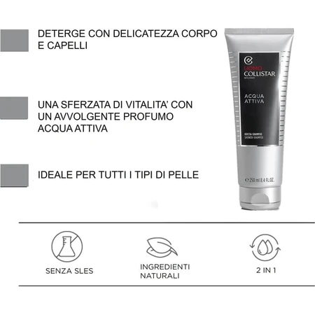 Collistar Acqua Attiva - Douchegel en shampoo 250 ml