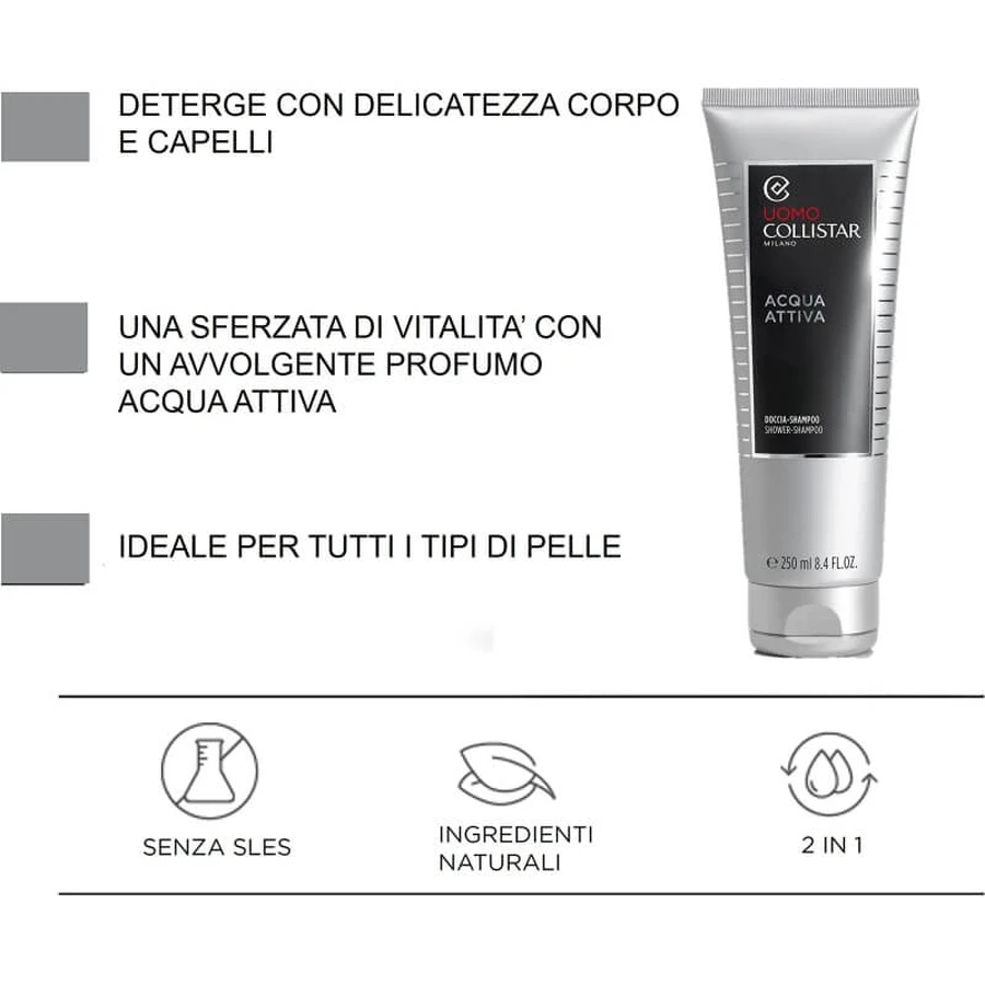 Collistar Acqua Attiva - Douchegel en shampoo 250 ml