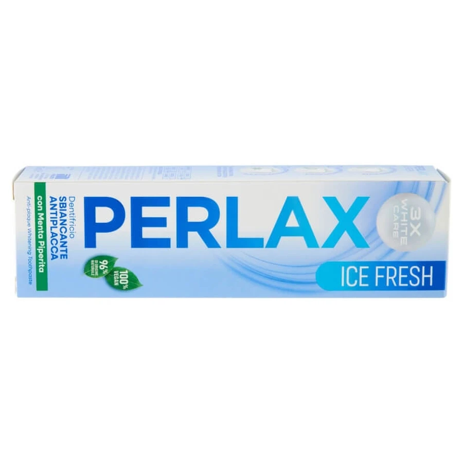 Perlax Ice Fresh – Zweiphasige Zahnpasta zur Zahnaufhellung, gegen Zahnbelag und zur Erfrischung, 75 ml