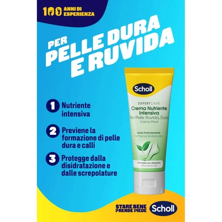 Scholl ExpertCare - Crème nourrissante intensive pour peaux rugueuses et calleuses, 75 ml