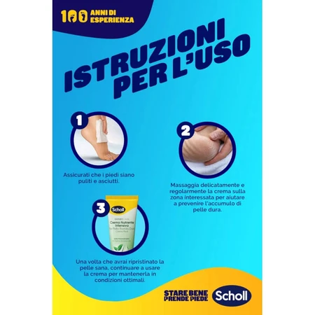 Scholl ExpertCare - Crème nourrissante intensive pour peaux rugueuses et calleuses, 75 ml